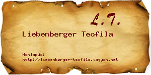 Liebenberger Teofila névjegykártya