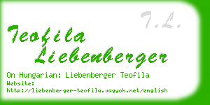 teofila liebenberger business card
